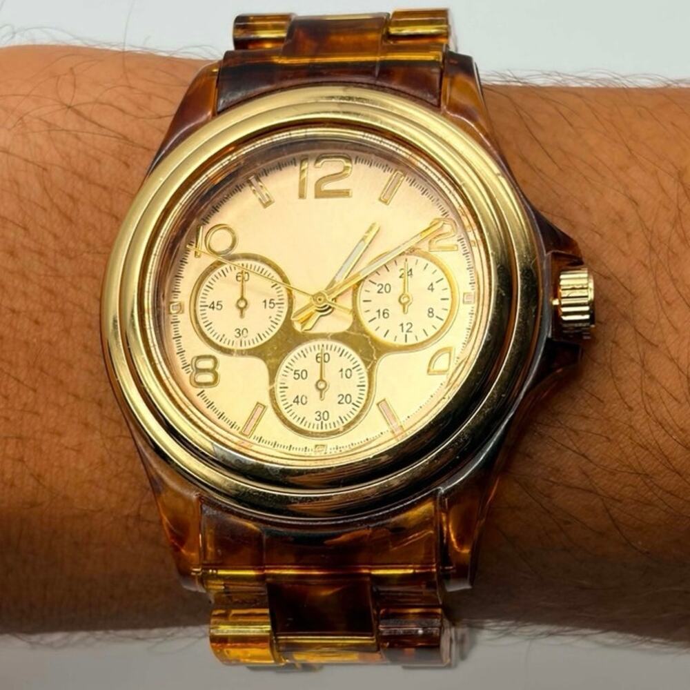 Gold & Turquoise Shell Watch